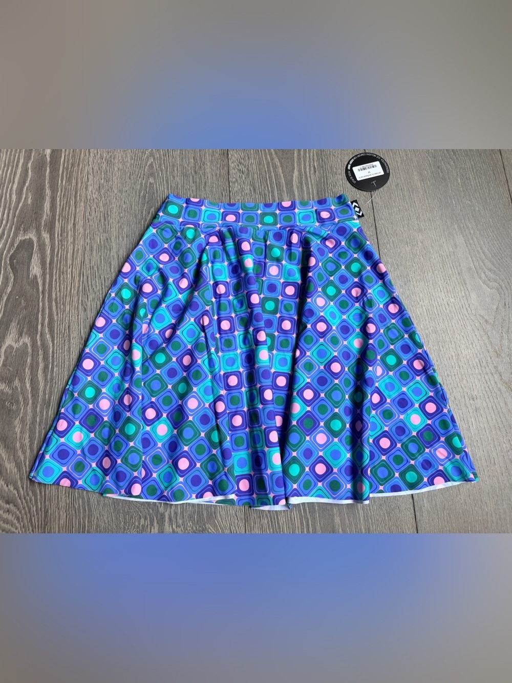 Exotica Lost in Translation Silky Narrow Waisted Mini Skater Skirt